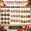 Pearl Christmas Hanging Ornaments 12pcs DIY Acrylic Ornaments  For Xmas Tree