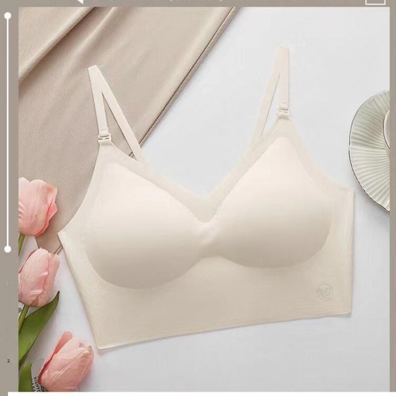 Sexy Large Backless U-shaped Beautiful Back Sling Underwear Women's Thin Section Seamless Small Chest Gathered Strapless Bra