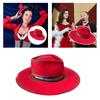 Шерстяная окрашенная фетровая шляпа с широкими полями в стиле вестерн для женщин и мужчин, реквизит для фотосъемки, фетровая шляпа в стиле вестерн для мужчин и женщин, одежда унисекс