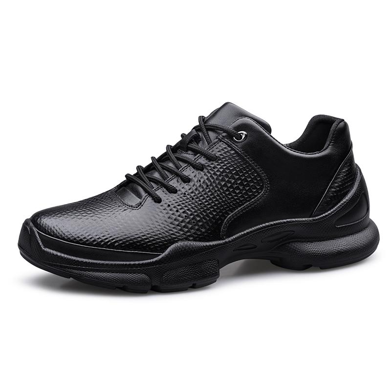 Fashion Genuine Leather Men's Shoes Comfortable Casual Shoes for Men Autumn Solid Male Sneakers Non-Slip Sports Shoes Treking Footwear