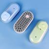 Щетка для мытья шампунем для домашних животных, щетка для купания шампунем для домашних животных, успокаивающая массажная резиновая расческа, щетка для купания собак для очищения чувствительной кожи на короткой щетине