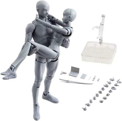 Модель для рисования Figuarts Body-chan Мужская + Женская Манекен для рисования Фигурка Модель Кукла Основание Модель для манги Стенд для рисования в комплекте Тип куклы Основание Тело