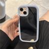 Корейский милый овальный чехол с зеркалом для макияжа Macron для Iphone 14 13 12 11 Pro Max, милый однотонный противоударный мягкий чехол на заднюю панель