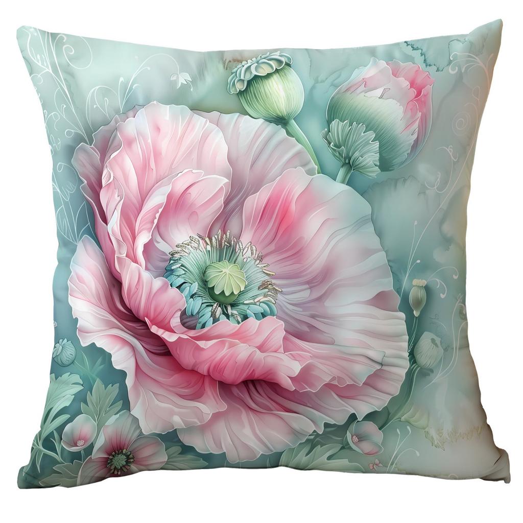 Новая весенняя наволочка с цветочным принтом, мятно-зеленая, для дома, гостиной, дивана, подушки