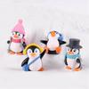 4 шт./набор DIY Crafts Mini Winter Penguin Mini Figure Christmas Figures For Fairy Garden Gnomes Moss Terrariums Decoration