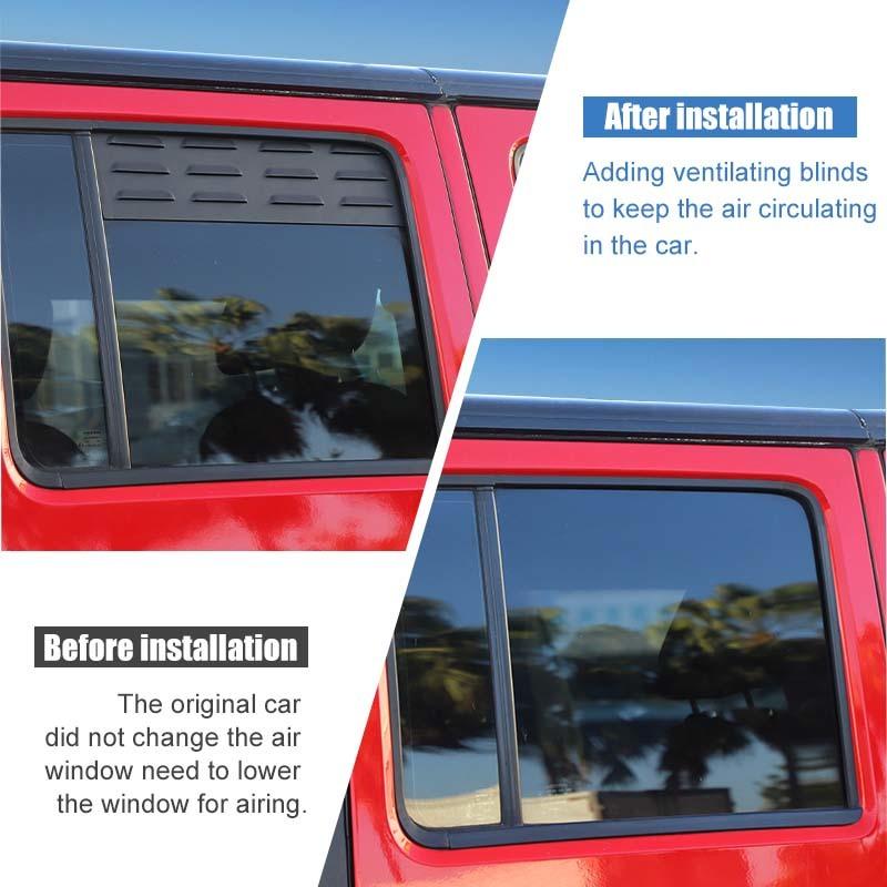 Жалюзи заднего окна, вентиляционная доска, декоративная крышка для Jeep Wrangler JK 2007-2017, 4-дверная версия, внешние аксессуары автомобиля ( Алюминиевый сплав)