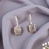 Natural Black Rutile Gemstone 925 Sterling Silver Jewelry Handmade Earrings1.05" EE-173-29