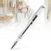 Модная прозрачная акриловая авторучка из нержавеющей стали с иридиевым пером, школьные и офисные принадлежности
