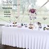 Solid Color Stretch Rectangular Table Skirt for Banquets and Conferences