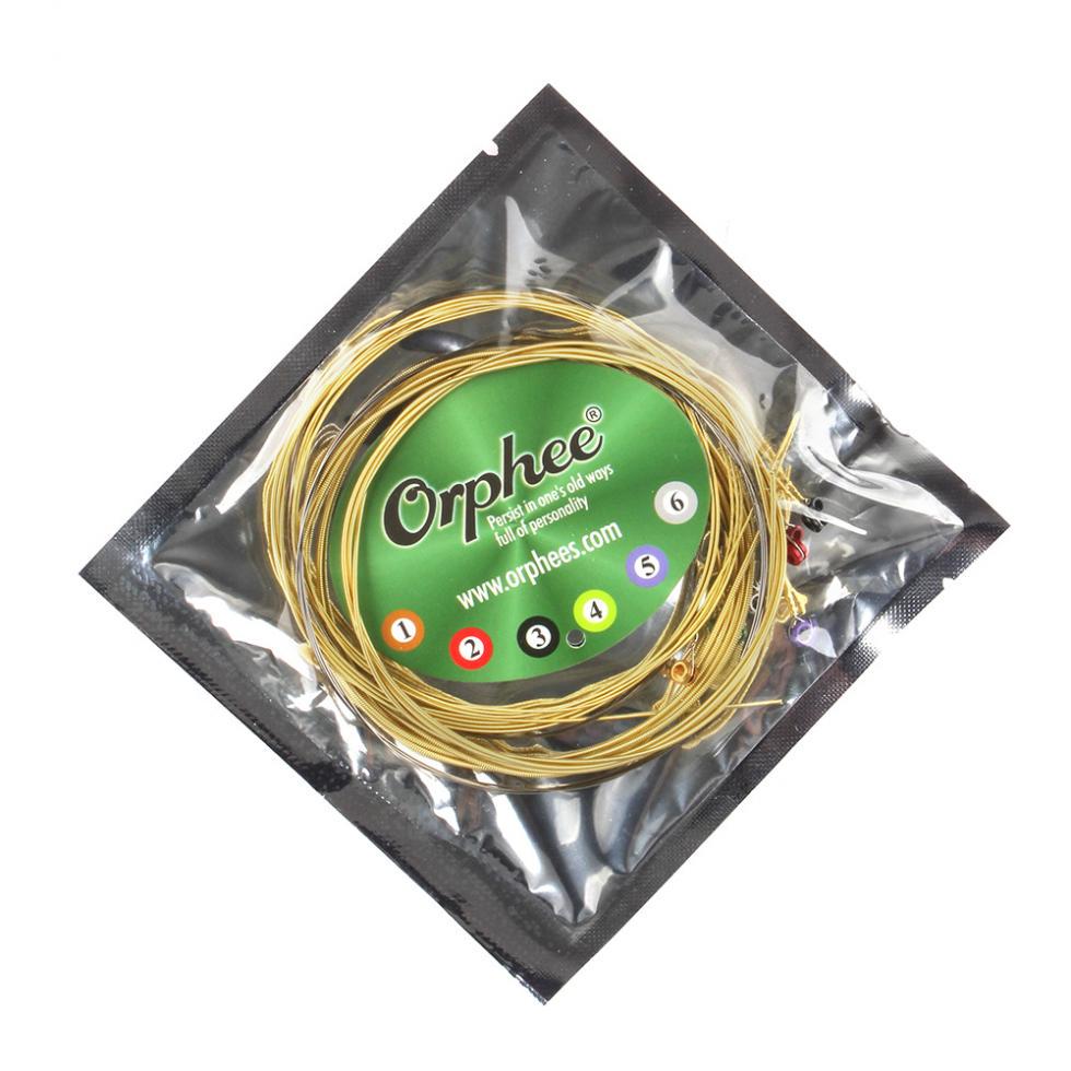 6 шт./компл. струны для акустической гитары 011-052, содержащие струны из фосфористой бронзы, полный яркий тон