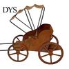 Weatherproof Garden Decor Rustic Rickshaw Ornament, Decorative Metal Yard Sculpture, Fun Decorations Retro Outdoor Decoration for Lawn Patio Backyard
