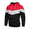 Men S Plus Size Color Block Hip Hop Hooded Sweatshirt