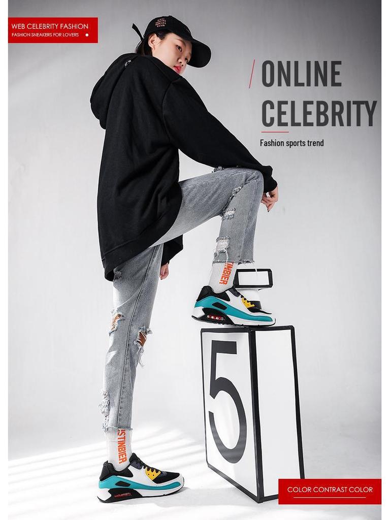 2020 Summer Lightweight Mesh Breathable Air Cushion Running Shoes for Couples