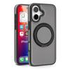 Чехол для iPhone 16 с кольцом-подставкой, совместимый с MagSafe, задняя крышка из ПУ-кожи