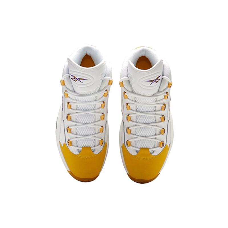 Reebok Кроссовки Question Mid Желтый Носок Белый/Желтый FX4278
