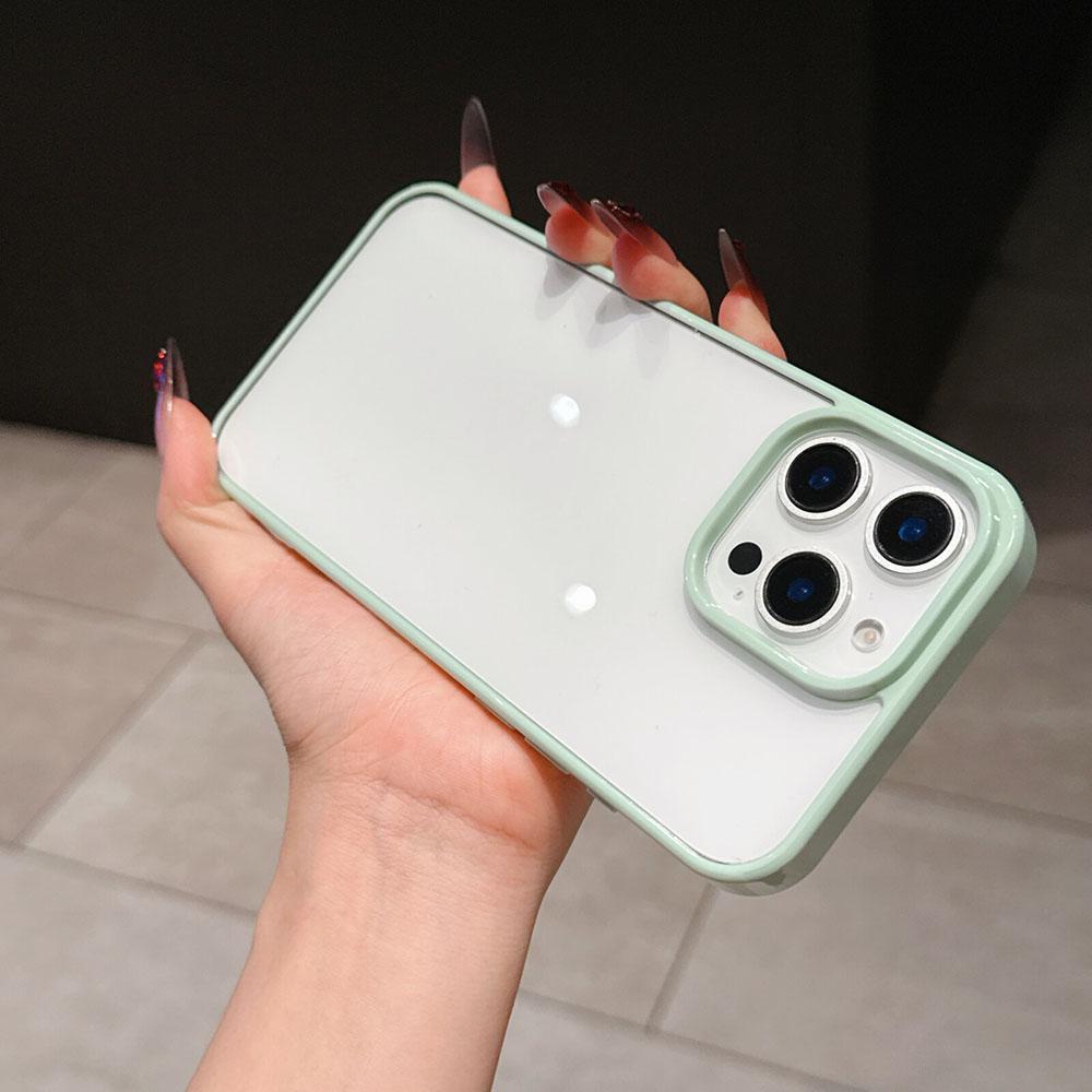 Роскошный Прозрачный Чехол для Телефона Конфетных Цветов Для iPhone 11 12 13 14 15 16 E Pro Max Plus Прозрачный Акриловый Бампер Задние Чехлы Обложка