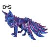 3D-печатная фигурка лисы с девятью хвостами и конечностями, фигурка животного, гибкая игрушка-фиджет для стола для снятия стресса