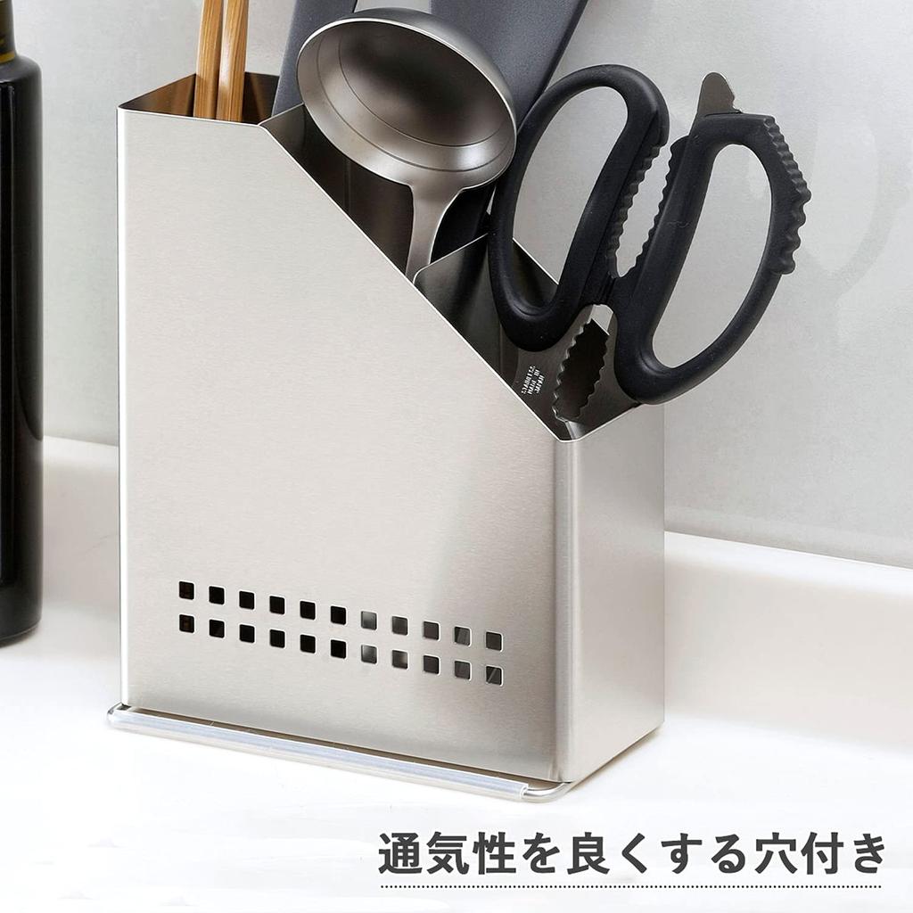 Подставка для кухонных инструментов Shimomura Planning, которую можно хранить по размеру в Поставляется с можно хранить в соответствии с можно разобрать и тонкое пространство нержавеющая сталь