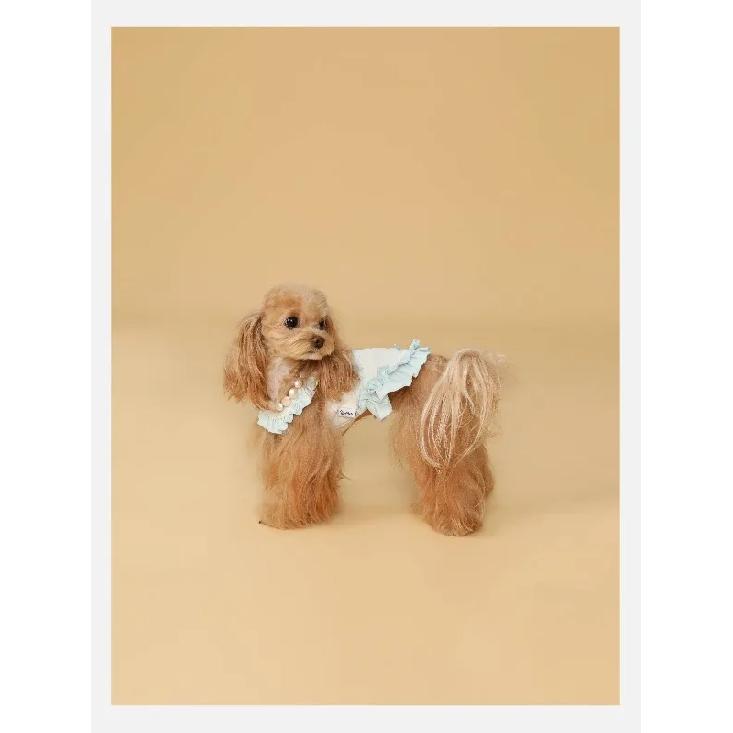 Summer Thin Pet Cool Dress Ruffle Hem Halter Strap Dress Lovely Bow Decoration Breathable Sleeveless Pet Clothes for Pets