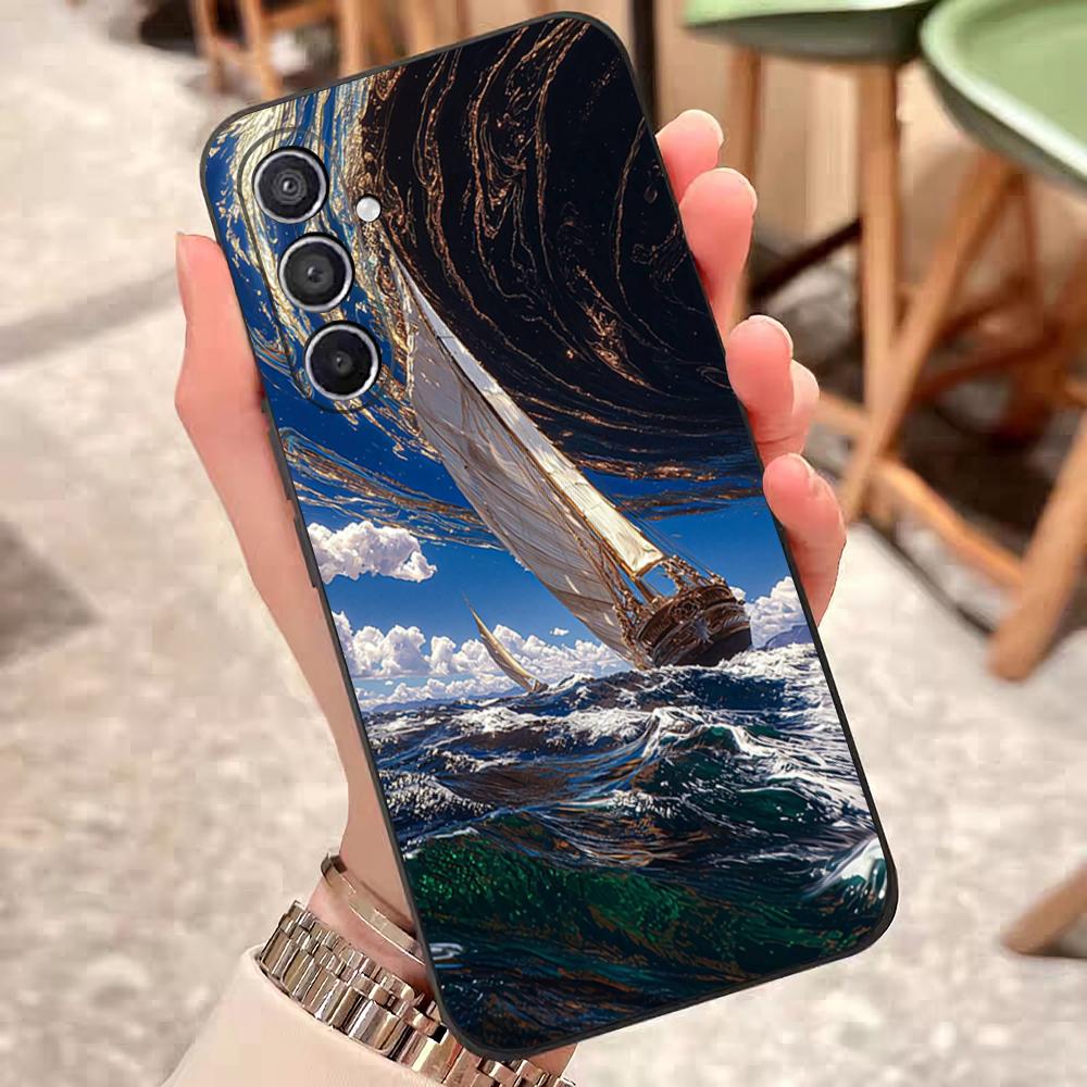 Картины с парусниками Чехол для телефона для Samsung S25 Edge S24 S23 S22 S21 S20 Ultra Plus Fe Galaxy A54 A53 A34 A25 A16 Силикон
