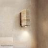 Wabi Sabl Yellow Marble Wall Lamp Japan Bedroom Bedside LIving Room Wall Llght Travertine Stair Corridor Decor Lighting Fixture