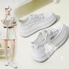 Дышащие белые туфли с низким берцем для женщин, новые летние туфли интернет-знаменитостей с большой головкой, повседневные кроссовки на толстой подошве Zy1805