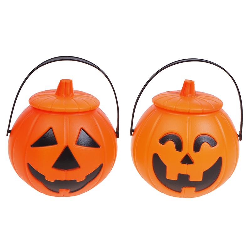 Halloween Party Props Plastic Pumpkin Bucket Decorate Halloween Decoration