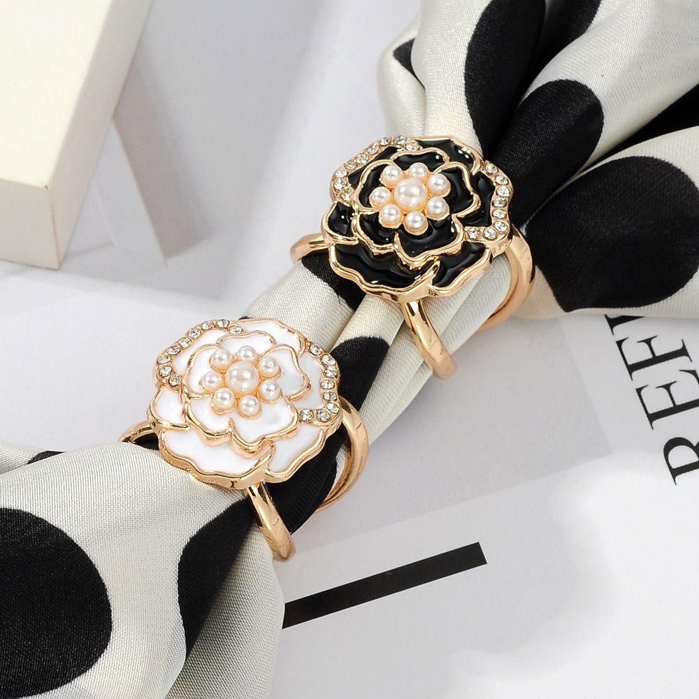 Alloy Scarf Buckle Crystal Brooches New Scarf Clasp Jewelry Accessories