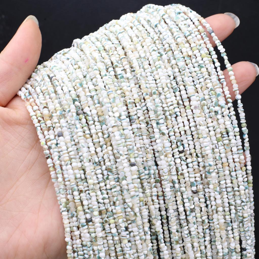 1 нить, Натуральные бусины из перламутра, 2-3 мм, Богемные свободные бусины-разделители для изготовления украшений, DIY ожерелья, браслеты, ножные браслеты, аксессуары для рукоделия 38 см