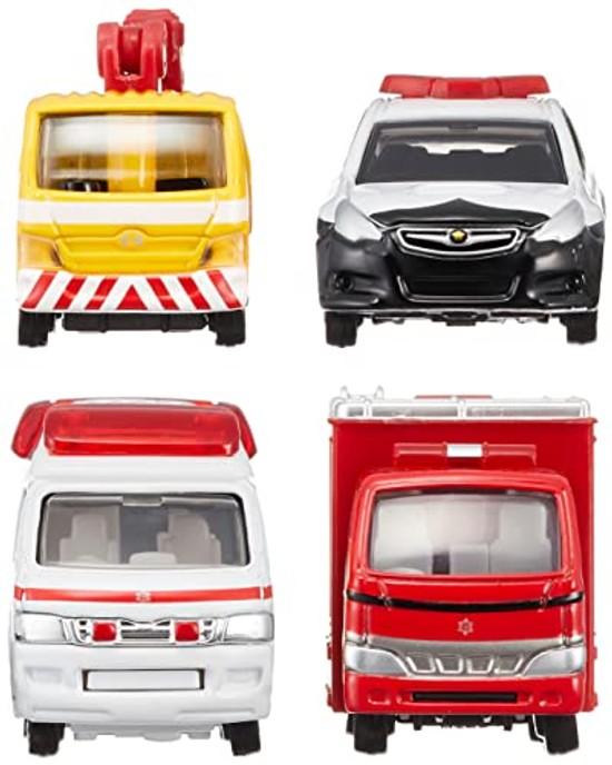 Takara Tomy Tomica Набор аварийных машин 5 миниатюрных машинок подходит для детей от 3 лет соответствует стандартам безопасности игрушек сертификация знака ST.