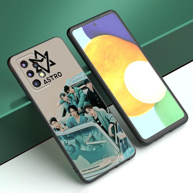Черный чехол для телефона Astro Kpop для Samsung A13 A22 A24 A32 A23 A25 A34 A35 A52S A53 A54 A55 A73 5G A12 A14 A15 A31 A33 A50 A51 A72