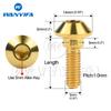 Wanyifa 6pcs Titanium Bolt M6x20 25mm Taper Conical Hex Head Step Screws for Motorcycle Yamaha Disc Brake Ti Fasteners