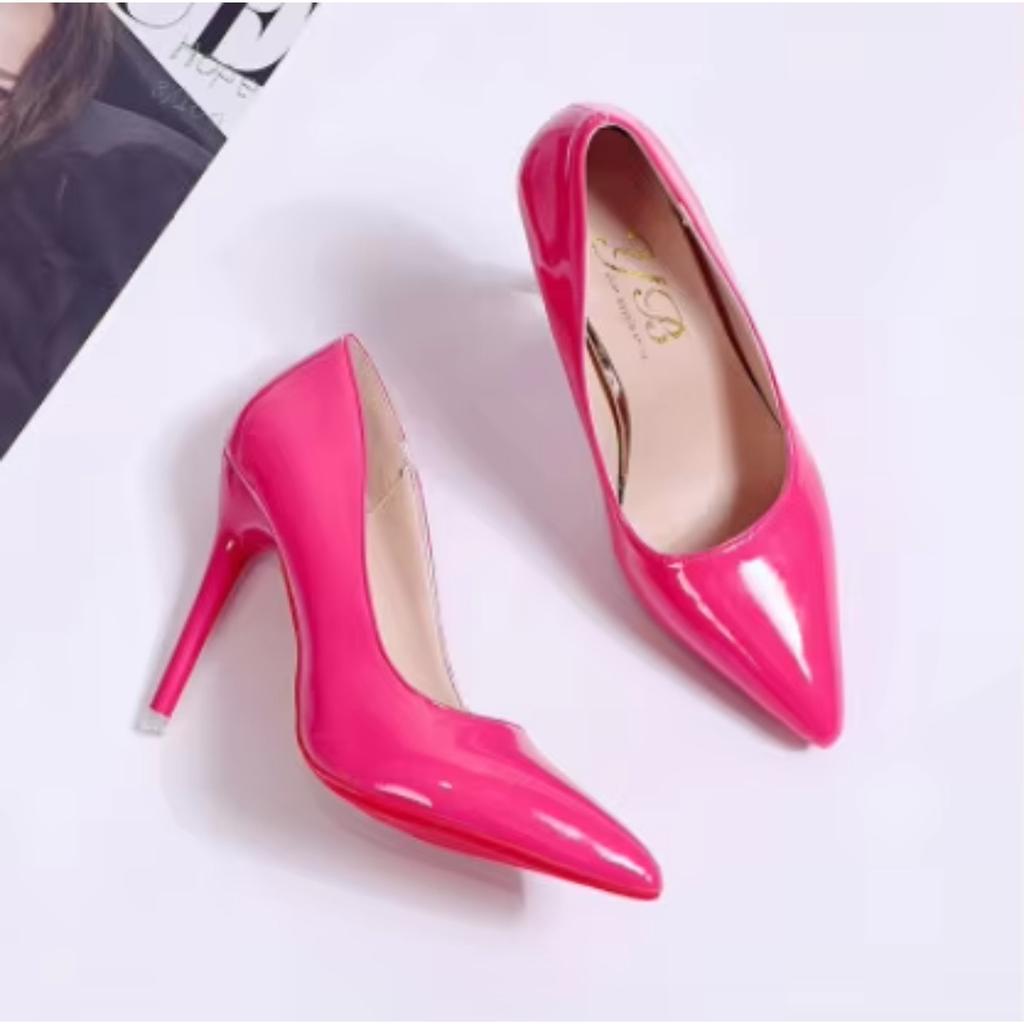Wholesale New Women's Shoes European and American Style Pointed Shallow Mouth Patent Leather Fashion High Heels for Women