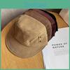 Fashion Color Solid Suede Women Casual Flat Top Hat For Autumn And Winter