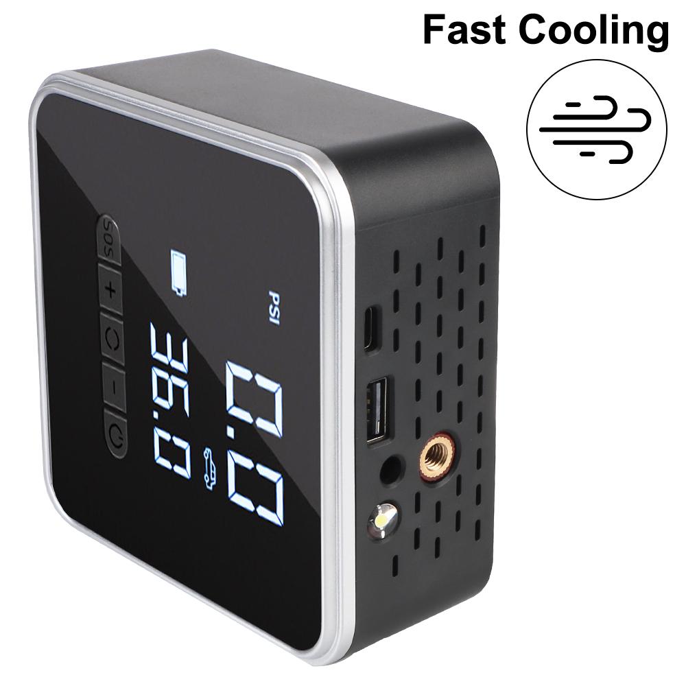 Перезаряжаемые аксессуары для шин ЖК-дисплей Воздушный компрессор Портативный воздушный насос Цифровой насос для накачивания шин