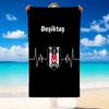 Quick Dry Beach Towel Besiktas Pattern, Lightweight Absorbent Towel for Pool Beach Vacation Use