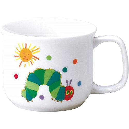 Ippinsha Children's Tableware Gift Set, Made In Japan, Microwave and Dishwasher Safe, White, Very Hungry Caterpillar Design, 807740