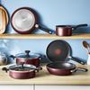 Tefal simply cook wok h0581902 28cm burgundy