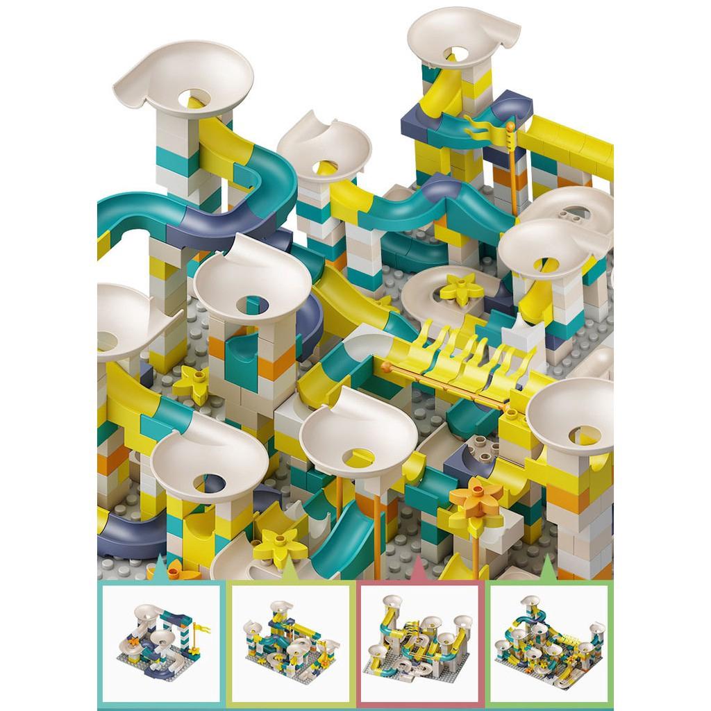 89-356 PCS Marble Race Run Maze Ball Track Building Blocks Compatible BIG SIZE Bricks Toys
