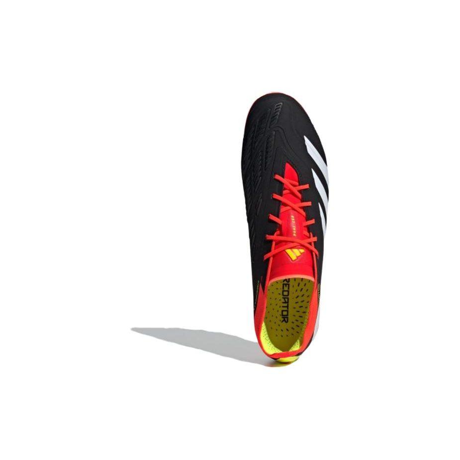 adidas PREDATOR ELITE Удобные Круглый Носок HG Жесткое Покрытие Футбольные Бутсы Унисекс Черный Белый Красный IG5424