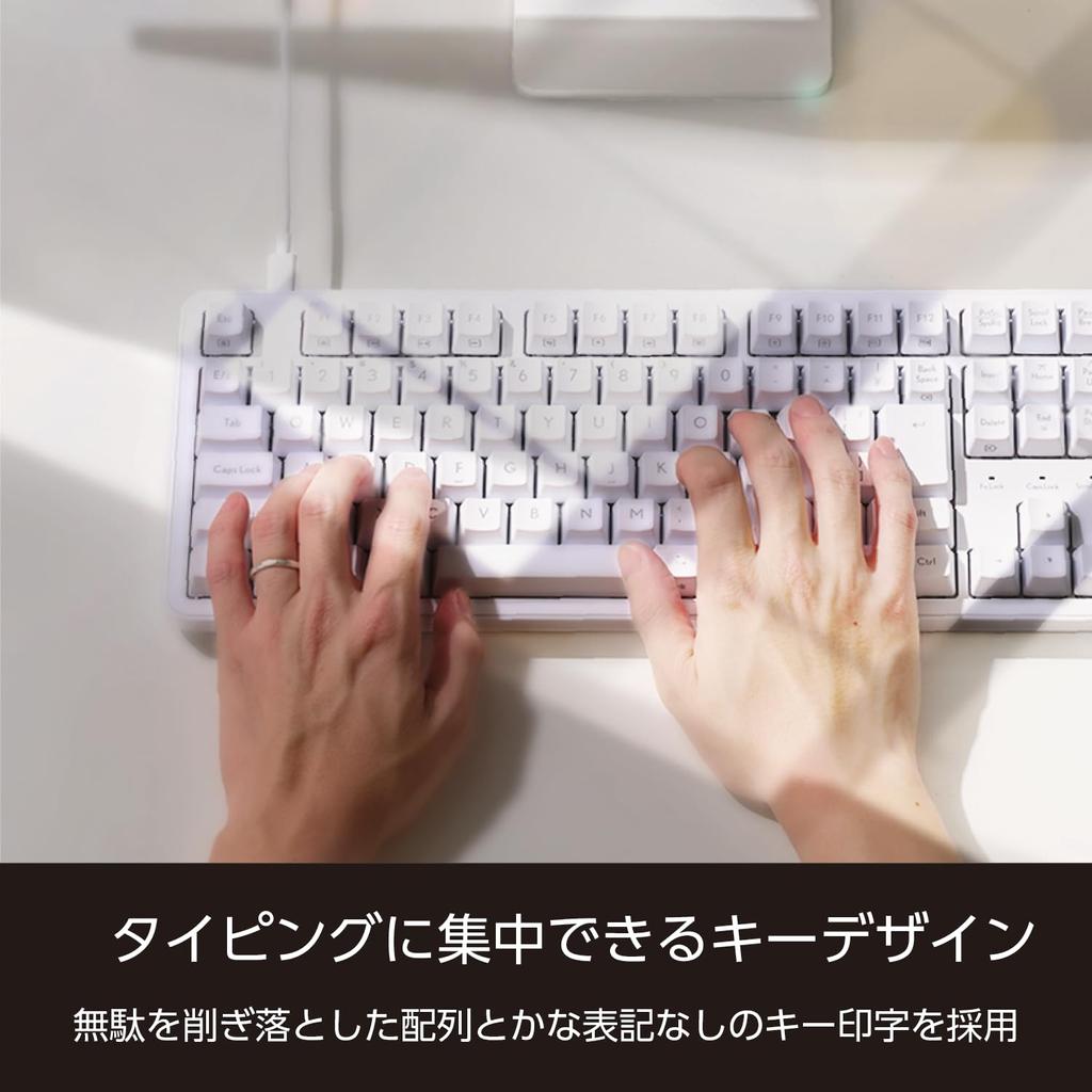 Механическая клавиатура ELECOM Leggero Проводная бесключевая клавиша с поддержкой 50 миллионов нажатий Переключатель повышенной прочности Коричневый Axis Белый N-Key TK-MC30UKTWH