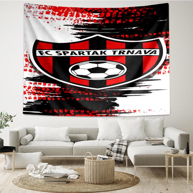 1PC Star Soccer Emblem Printed Tapestry Room Decoration Wall Hanging for Living Room Bedroom, dormitory, Birthday and Christmas gifts