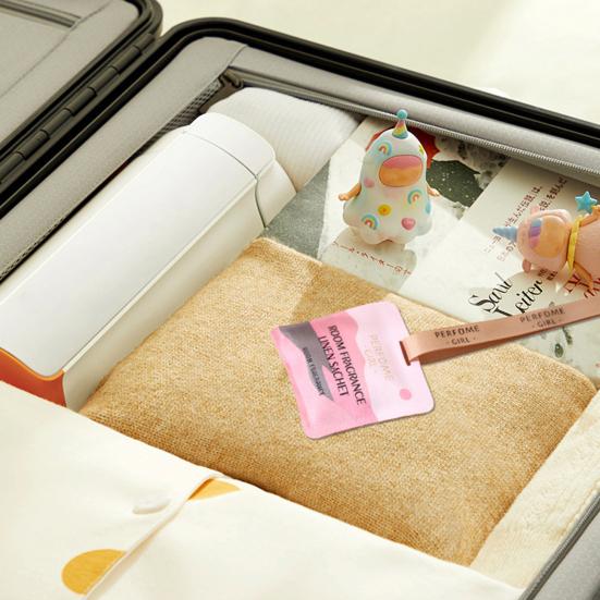 Car Hanging Scented Sachet Bag with Ribbon Magnetic Vent Clip Long Lasting Fragrance Air Purifying Drawer Closet Wardrobe Auto Air Freshener