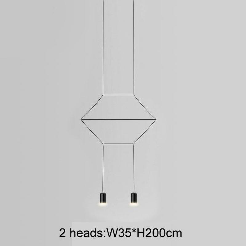 Светодиодные подвесные светильники G9 Industrial Iron Art Long Line Настенный светильник черного цвета в минималистском стиле, подвесной для спальни, гостиной, украшения