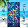 Towel Mandala Stained Textile Bathrobe Beach Flower Quick-Drying Lightweight Portable Camping Swim Glass Pool Travel