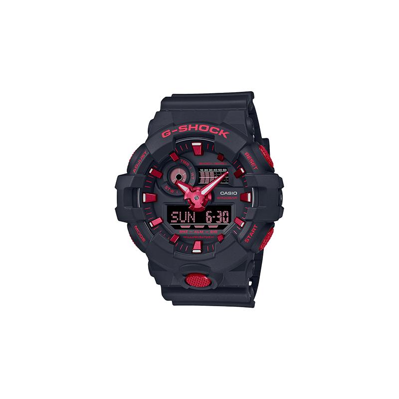 Casio G-SHOCK 40-летие Ограниченная серия Серия Маленький Красный Камень Водонепроницаемый и Ударопрочный Хронограф Механизм Кварцевый Ремешок из Смолы Я GA-700BNR-1APR