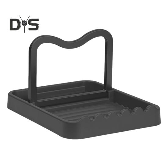 Держатель для крышки кастрюли Стойка для посуды Нескользящая конструкция Легко чистить Складная подставка для крышки кастрюли