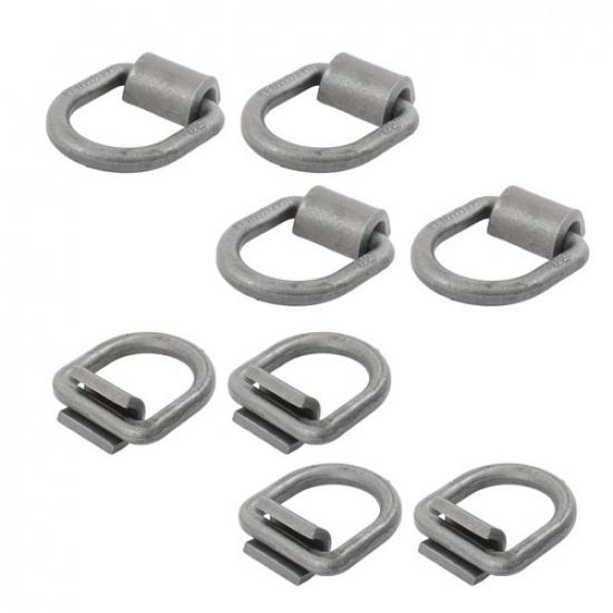 8 Pcs 1/2 Inch Heavy Duty Weld-On Forged D Ring Fracture Strength 12,000 Lbs