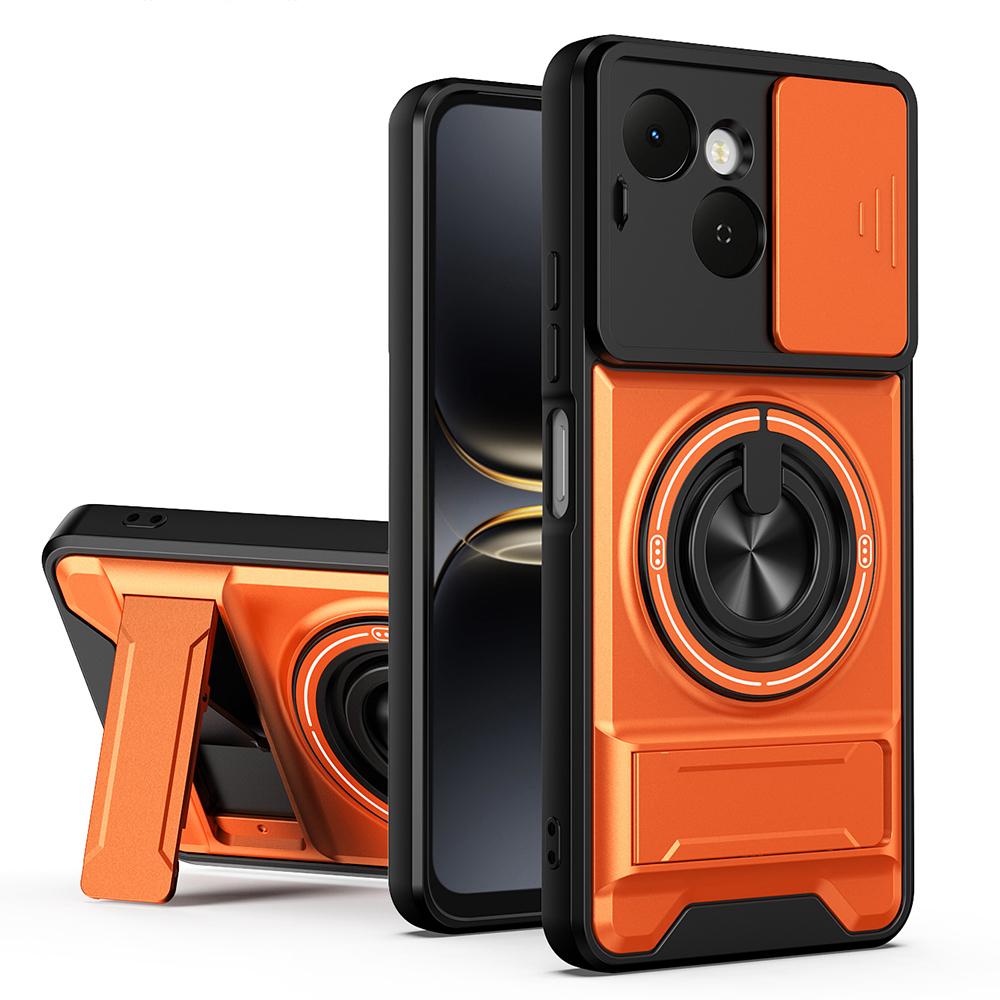 KEYSION Магнитный чехол для телефона TECNO Spark 40C 4G с защитой выдвижной камеры, вертикальной подставкой, кольцом 360° и ударопрочной задней крышкой