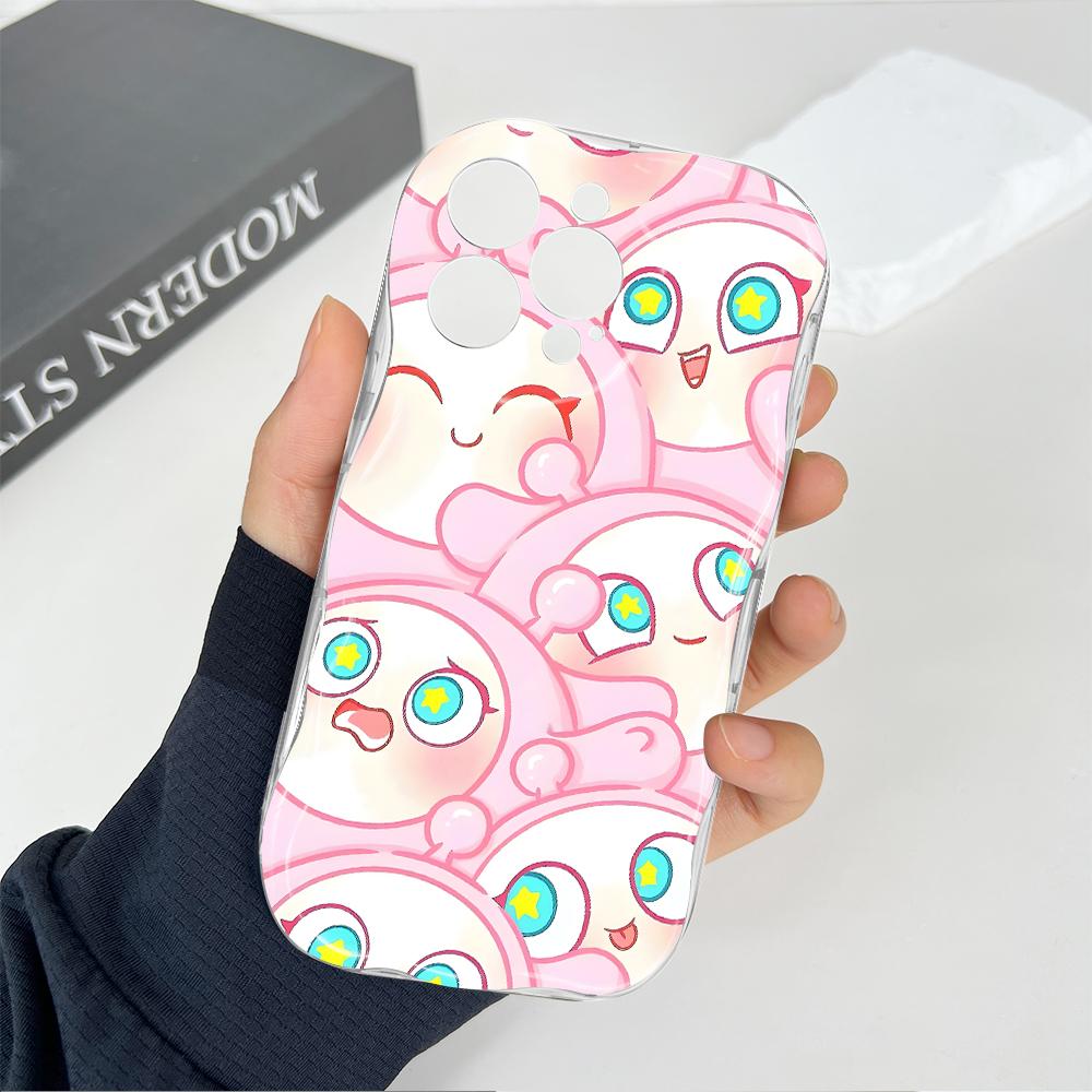 Милый мультяшный узор, кремовая текстура, мягкий силиконовый чехол с волнистыми краями, чехол для телефона Samsung